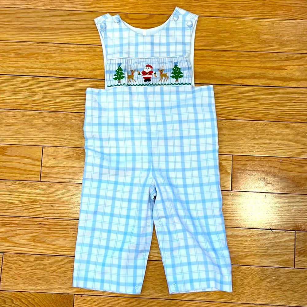 Shrimp & Grits Boys Christmas Jon Jon size 18mo
